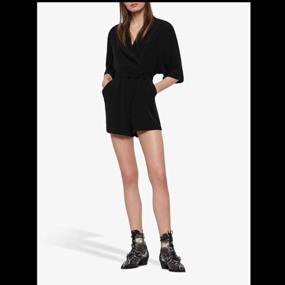All Saints Pants - ALLSAINTS Laurel Playsuit Black Medium